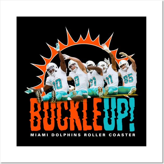 Miami Dolphins Roller Coaster Celly Wall Art by Juantamad